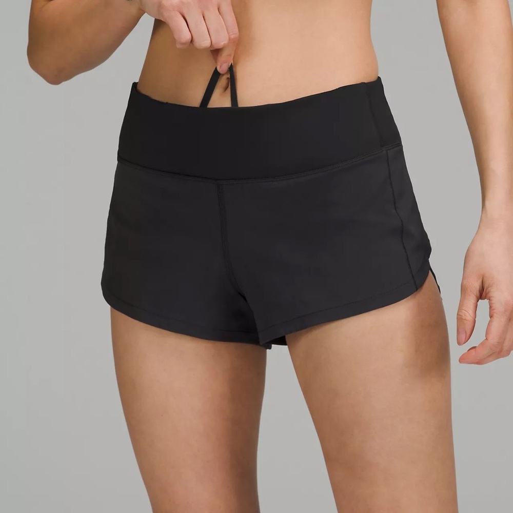 Lululemon Black Speed Up Lined Short 2.5" Size 6